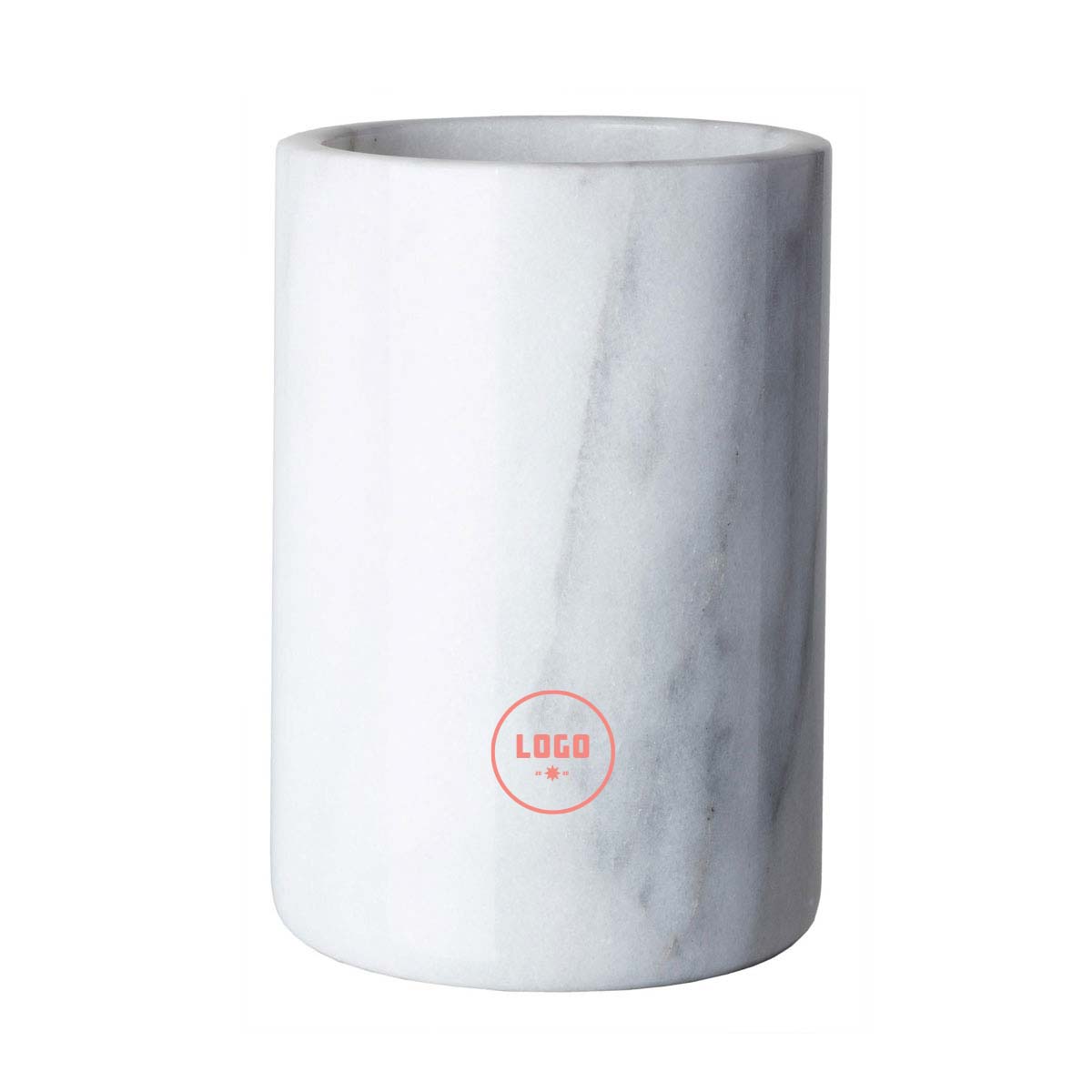 361679 white marble wine cooler one location laser engraved