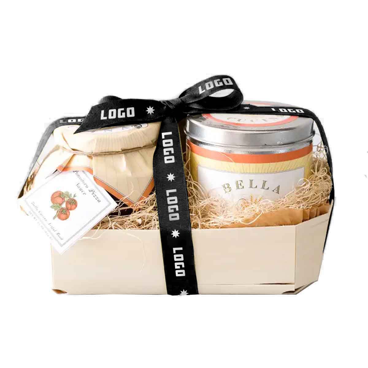 353125 pizza sauce focaccia dough set 5 8 width customized ribbon one color foil stamp along ribbon