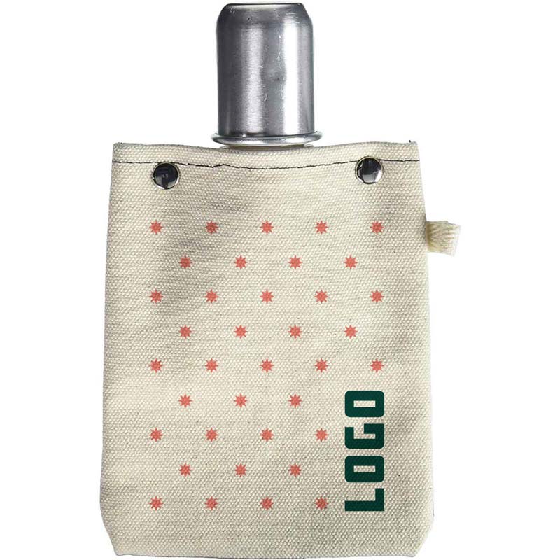 361662 8 oz canvas flask full color imprint one side