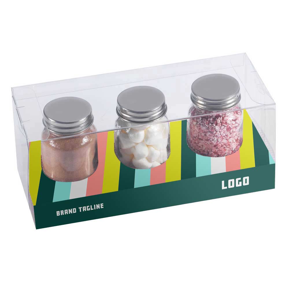 348173 hot chocolate jar gift set full color base and labels on jars
