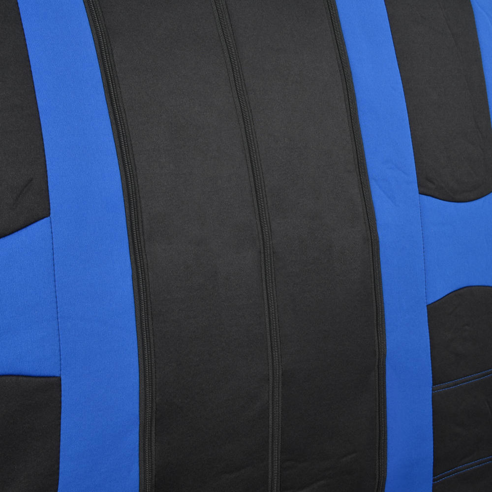 Sporty Seat Covers for Car SUV /"Rome Sport/" Racing Style Stripes Black /& Blue