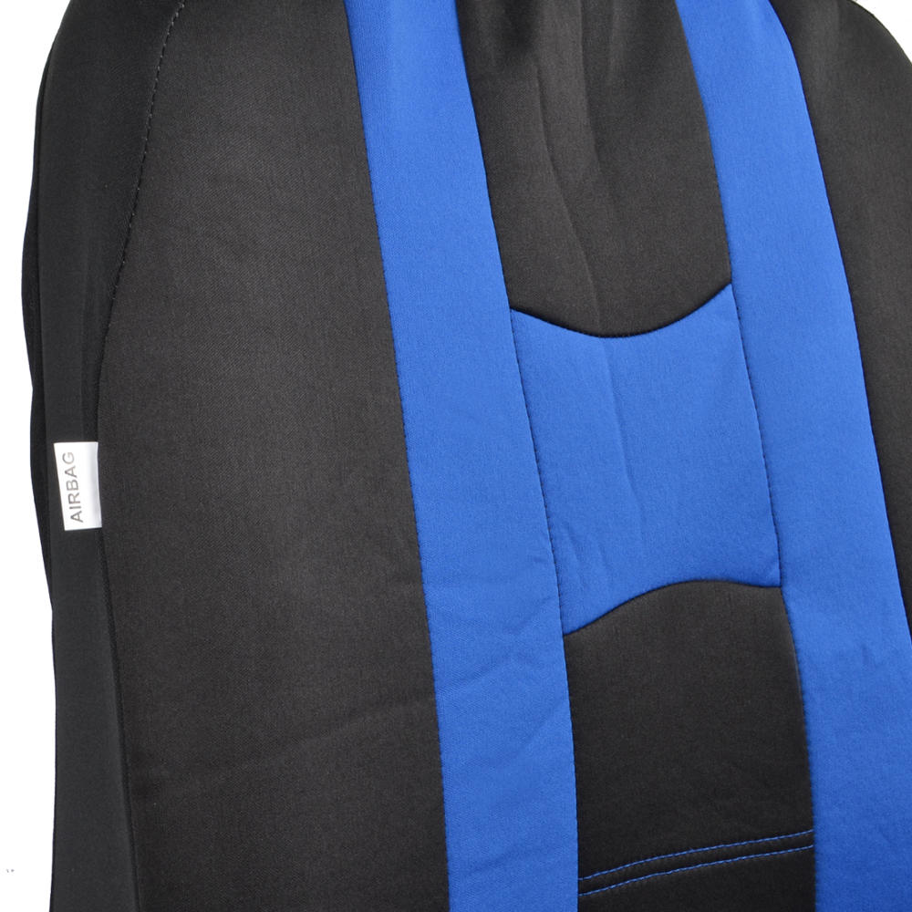 Sporty Seat Covers for Car SUV /"Rome Sport/" Racing Style Stripes Black /& Blue