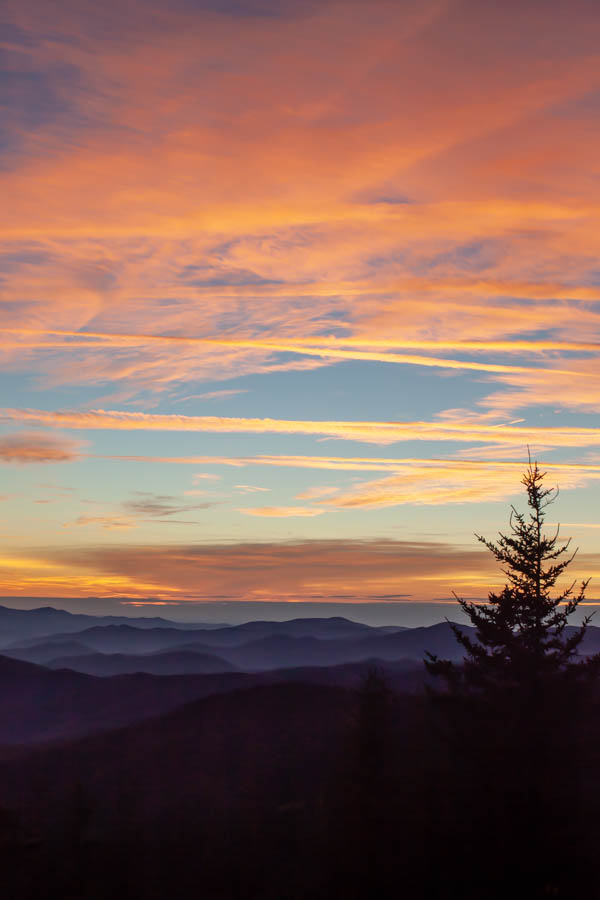 Clingmans Dome Sunset at Great Smoky Mountains National Park #vezzaniphotography