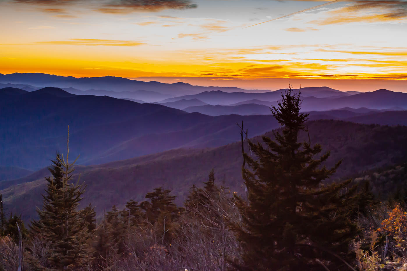 Clingmans Dome Sunset at Great Smoky Mountains National Park #vezzaniphotography