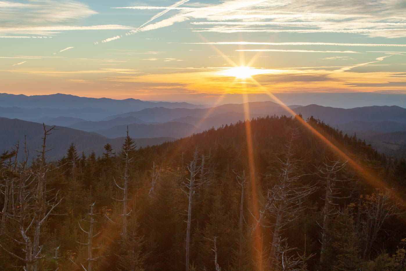 Clingmans Dome Sunset at Great Smoky Mountains National Park #vezzaniphotography