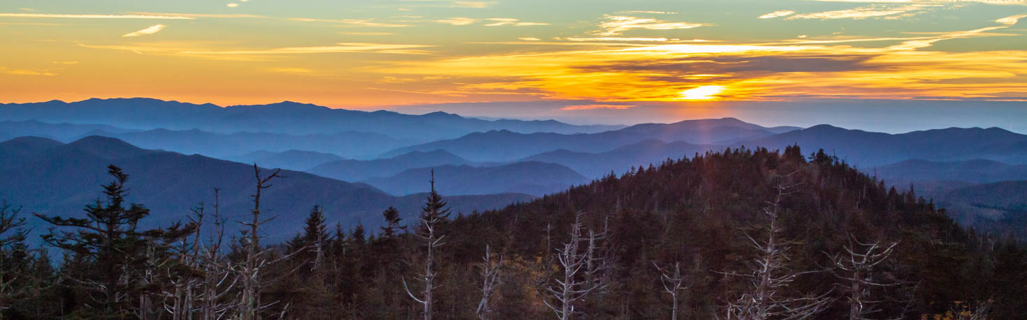 Clingmans Dome Sunset at Great Smoky Mountains National Park #vezzaniphotography