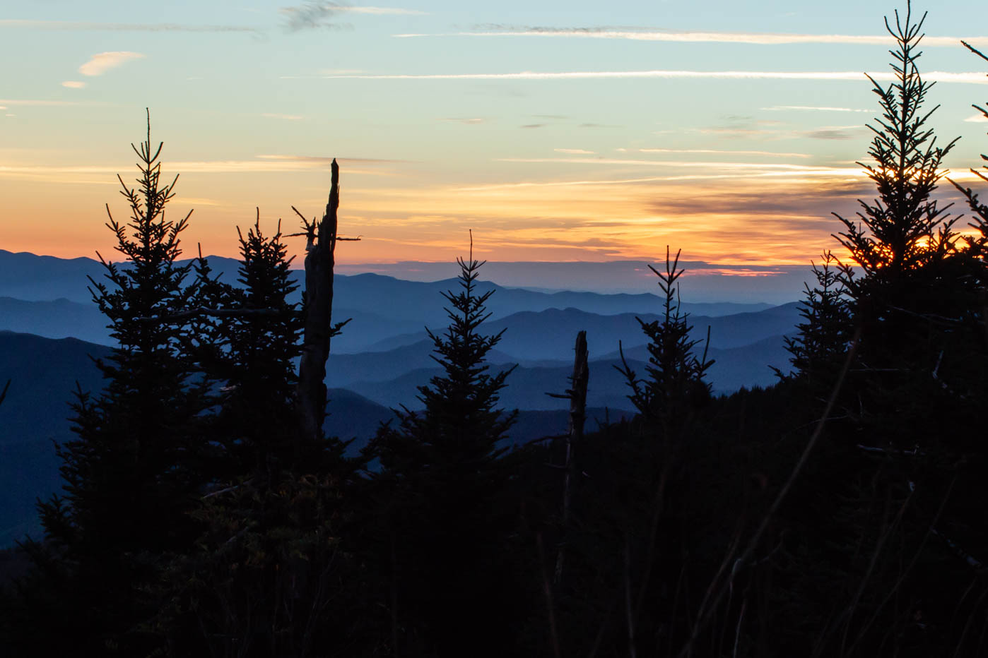Clingmans Dome Sunset at Great Smoky Mountains National Park #vezzaniphotography