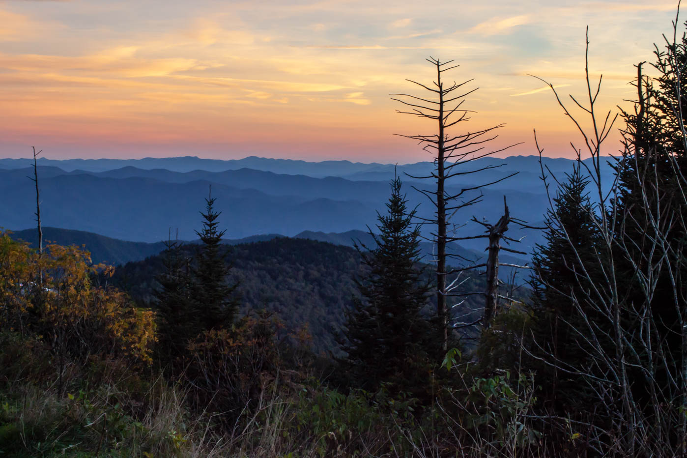 Clingmans Dome Sunset at Great Smoky Mountains National Park #vezzaniphotography