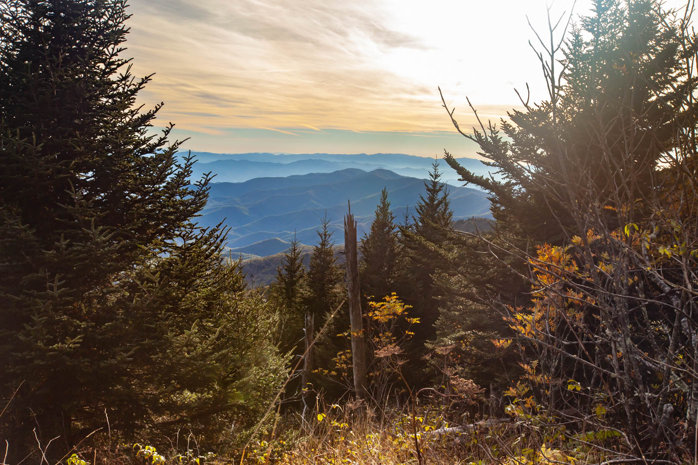 Clingmans Dome Sunset at Great Smoky Mountains National Park #vezzaniphotography