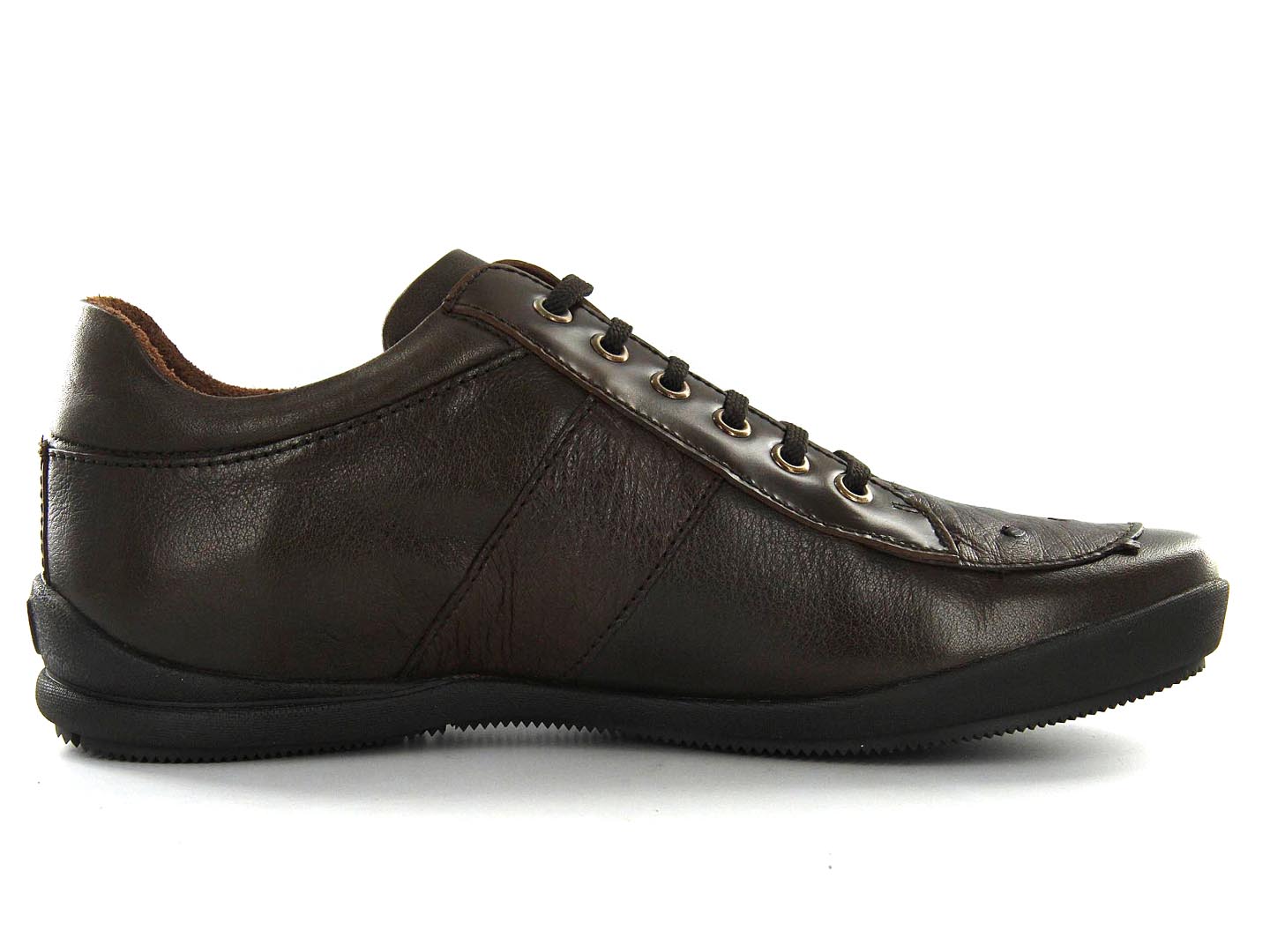 Zapato Casual Zapatos Franco Cuadra Tenis De Piel De Venado Marrón