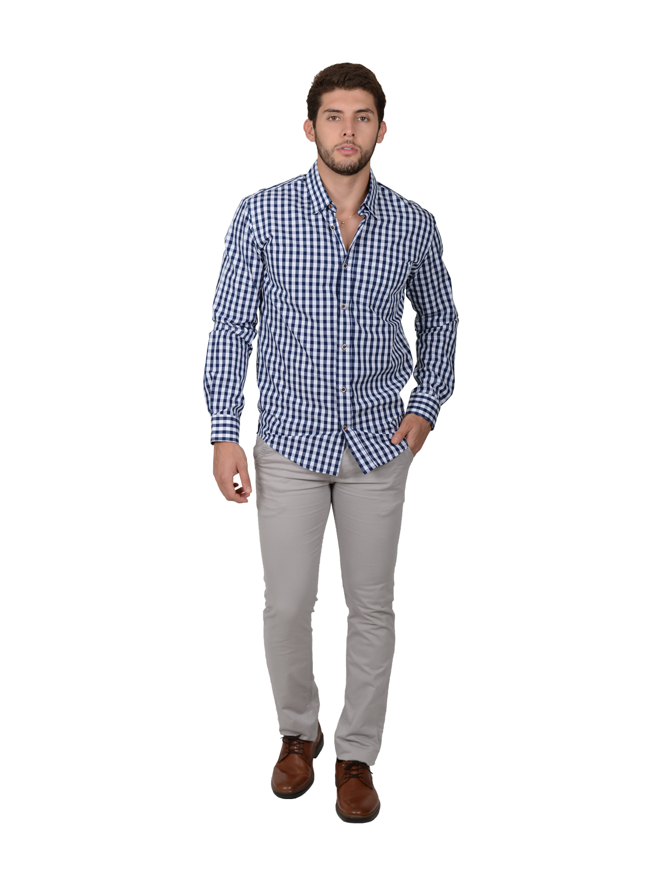 Pantalón Gris Pantalon De Gabardina Y Camisa PANTALÓN DE GABARDINA