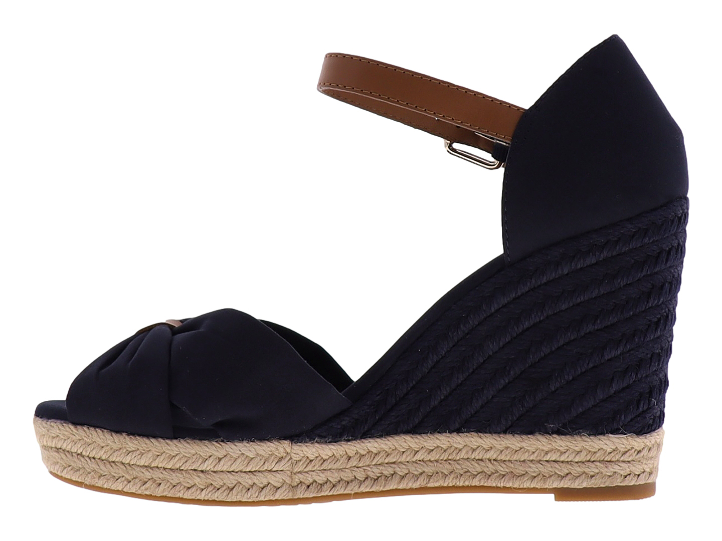 Sandalias Tommy Hilfiger Fw04784 Negro Para Mujer