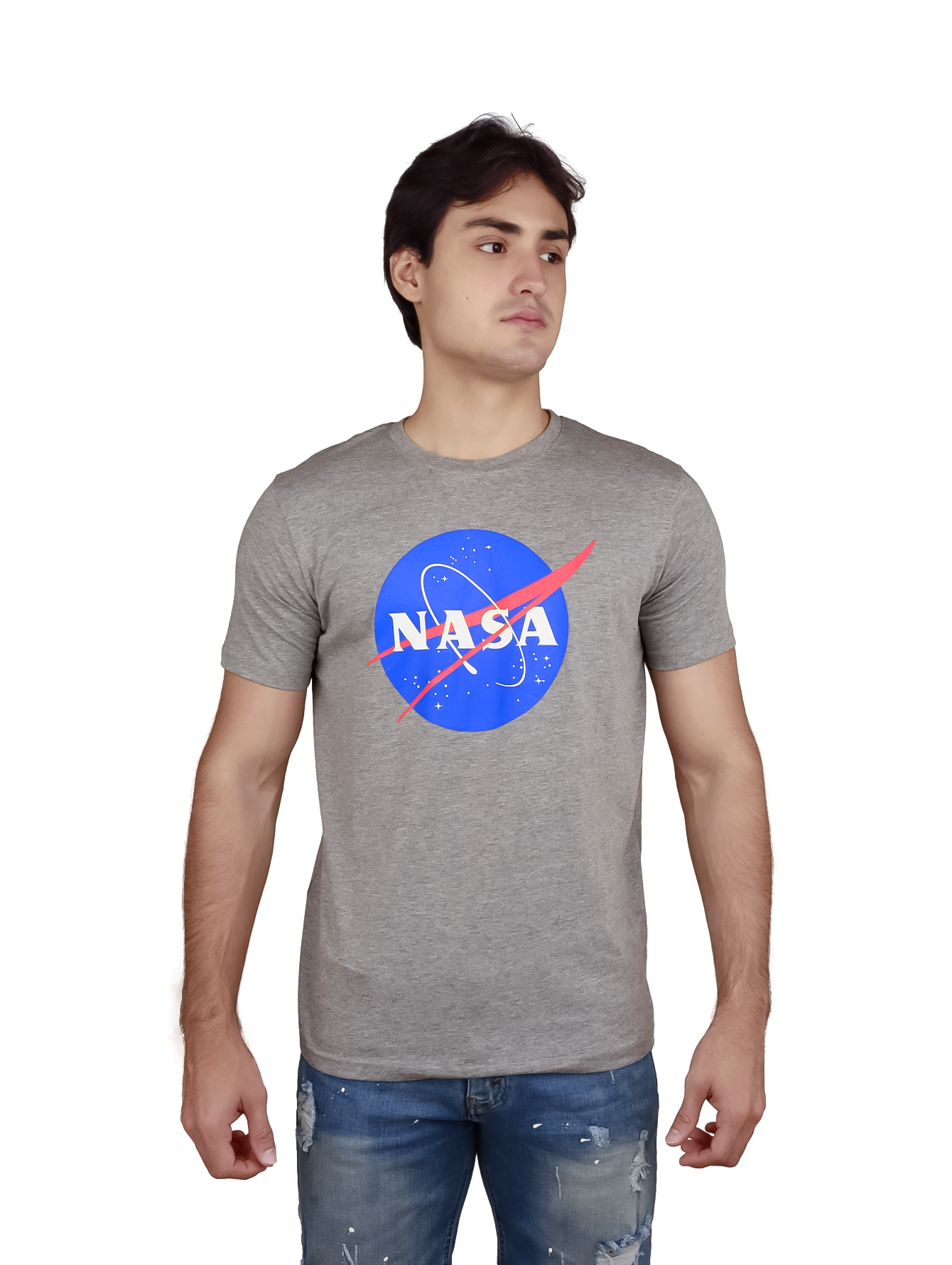 Nasa Shirts Playeras Nasa Hombre CAMISETA NASA NEGRA LOGO AZUL – ZIZI - Main Image