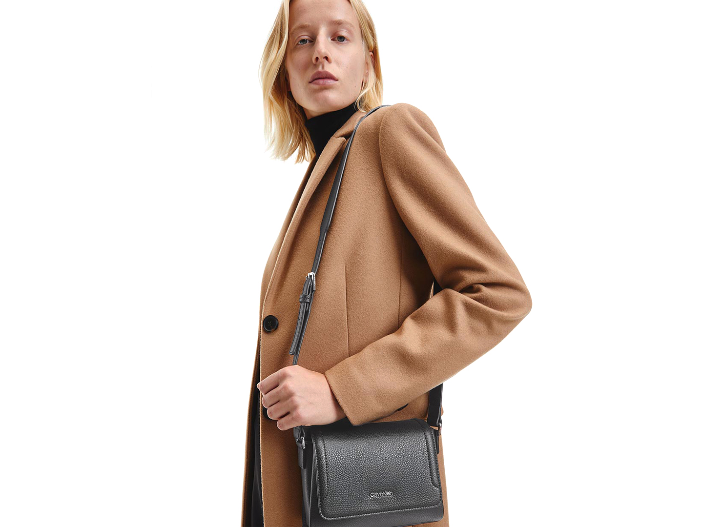 Bolsa Calvin Klein Negra Mujer La Bandolera Minimal Negra De