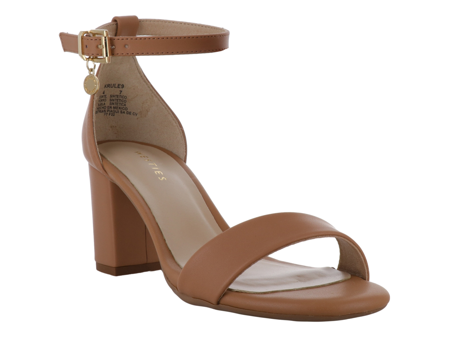 Tacones Color Cafe Claro Sandalias De Tacón Café Off-White Metheor