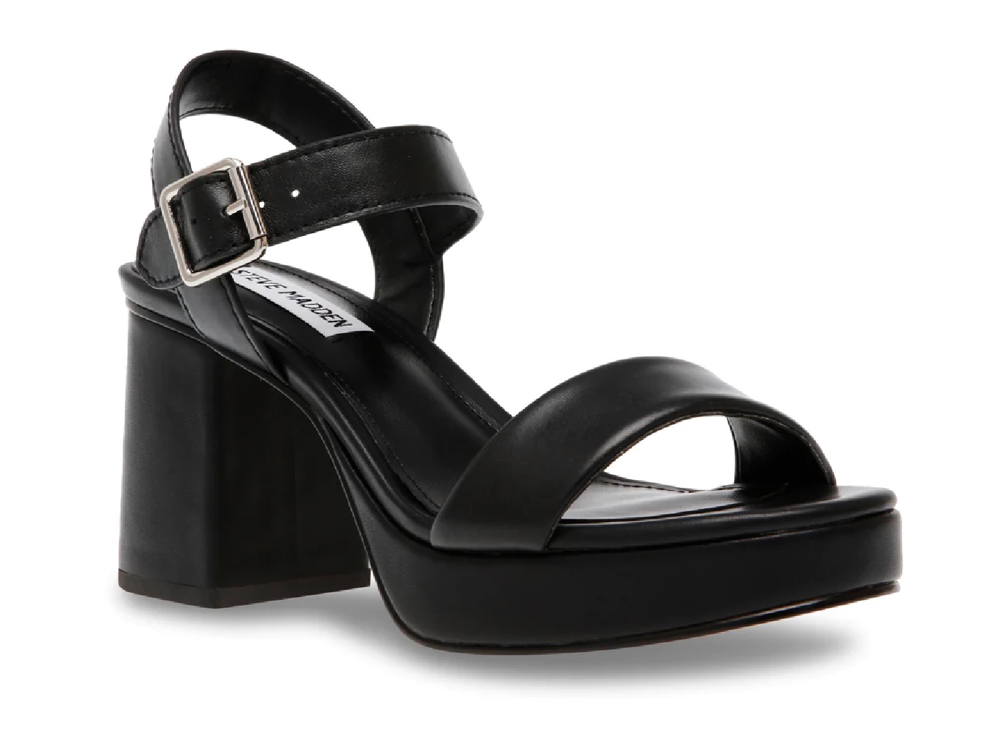 Sandalias Negras De Tacon Steve Madden Tacón Alto Zapatos De Tacon - Main Image