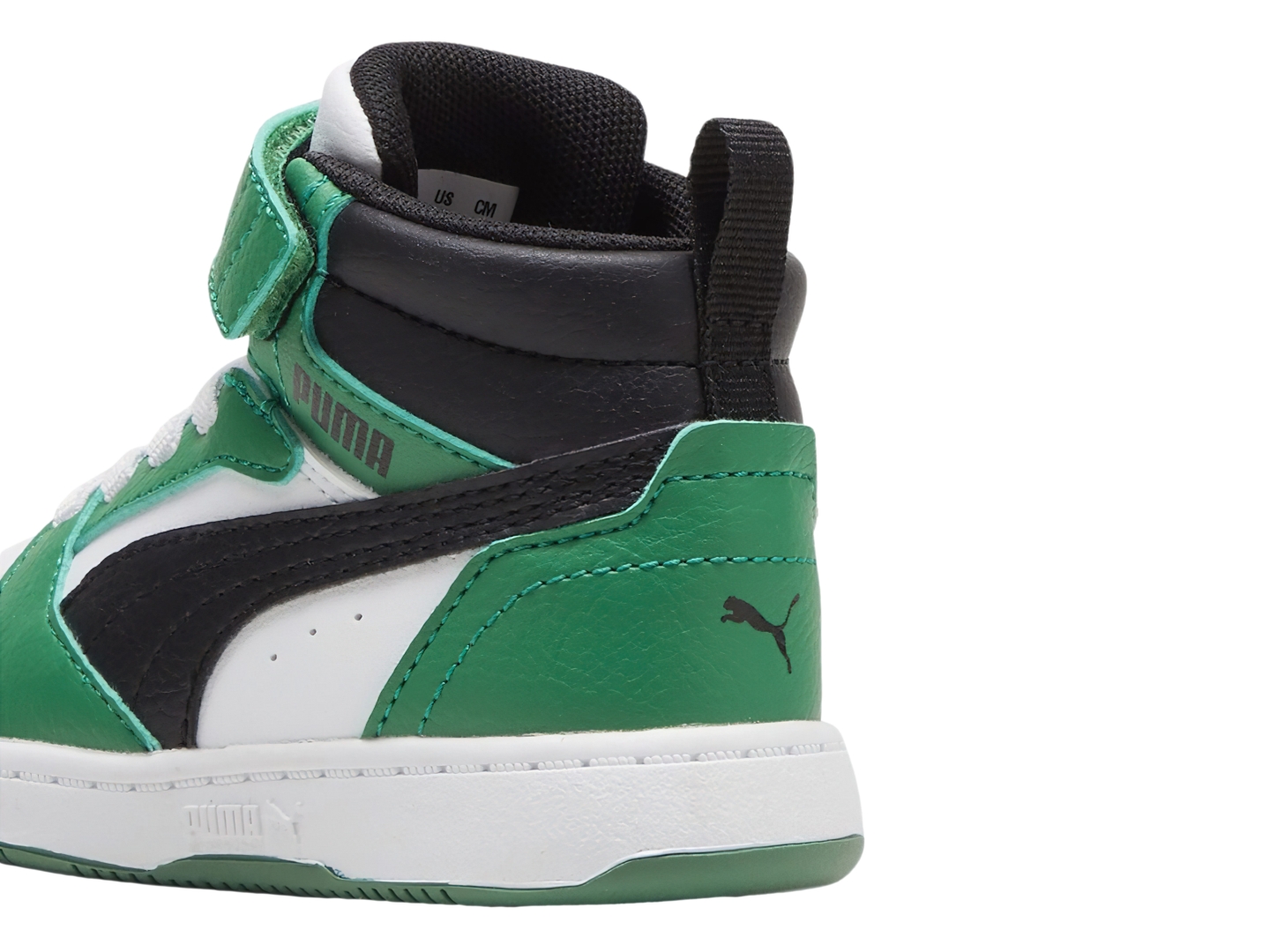 Puma Rebound Puma Blancas Y Verdes Tenis Puma Rebound V6 Mid Para Niño