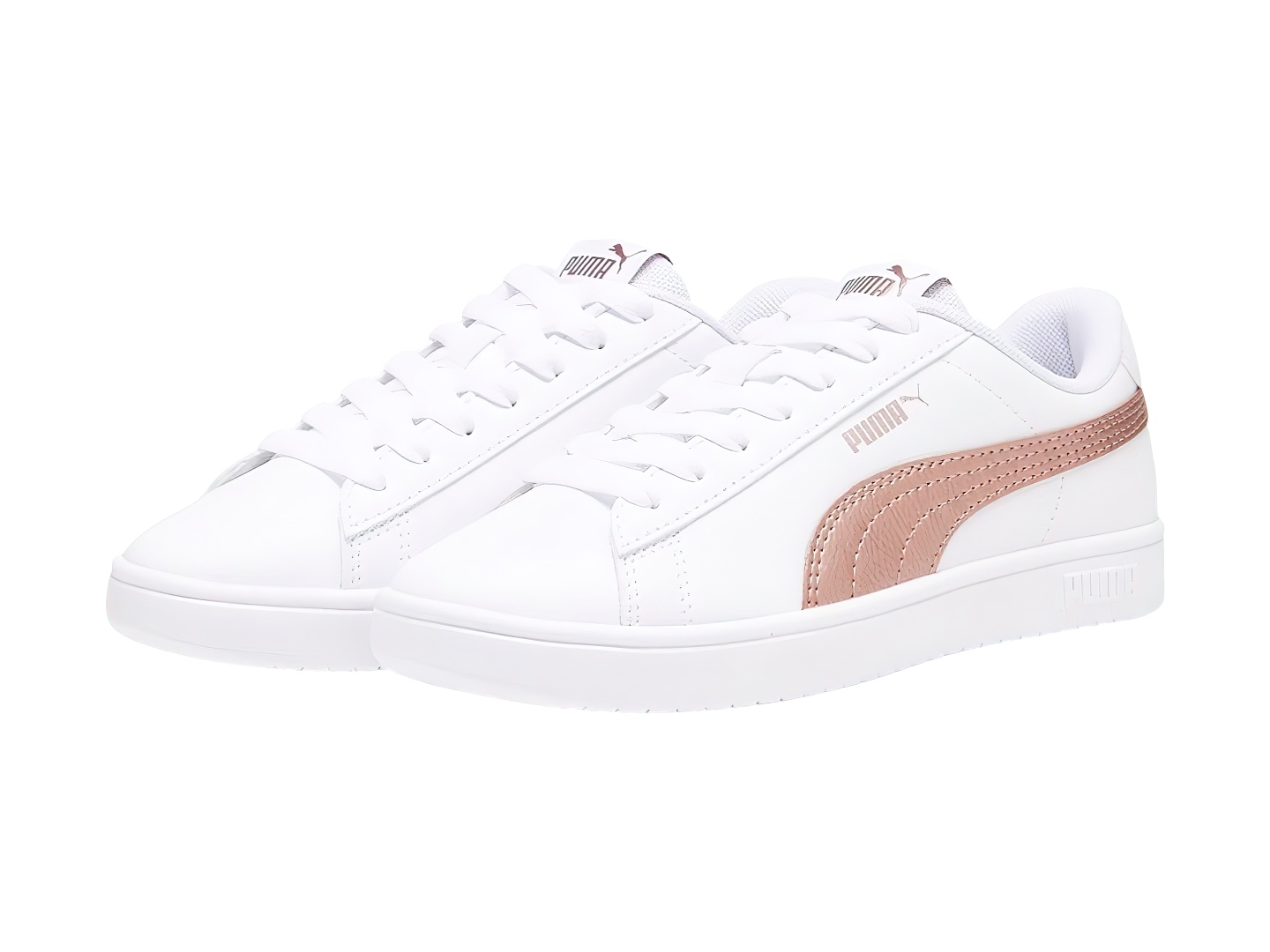 rose gold and white pumas