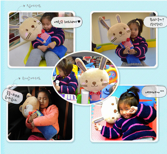 Cartoon Seatbelt Pillow Covers For Kids Travel Fashion Love Island
