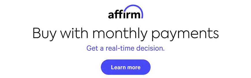 Affirm - pay at your own pace without any fees