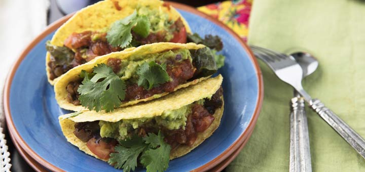 Smoky Lentil Tacos with Kabocha Squash & Green Tomato Salsa