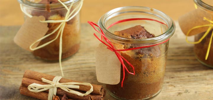 Gingerbread Cake In A Jar For 1
