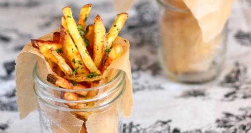 Baked Garlic Cilantro Fries