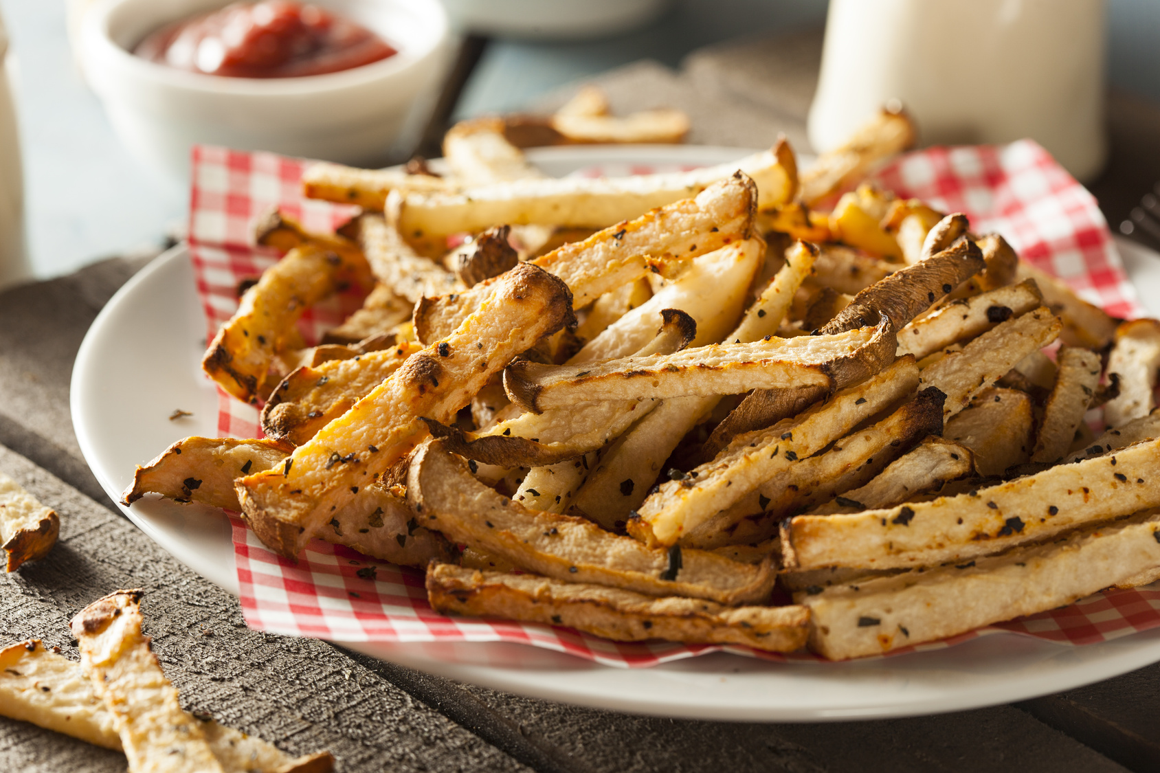 Healthy Organic Jicama Fries with Salt and Pepper
