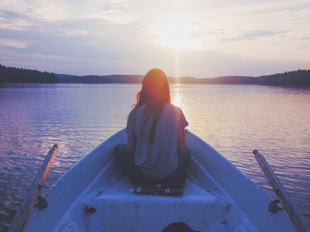 Girl looking into the horizon