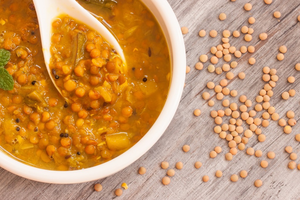 Lentil soup close up