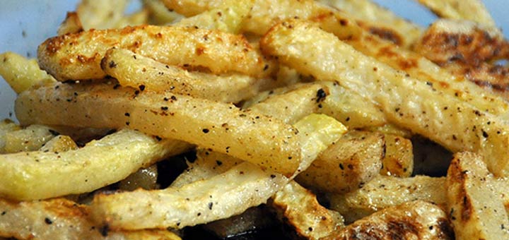 Spicy Kohlrabi Fries