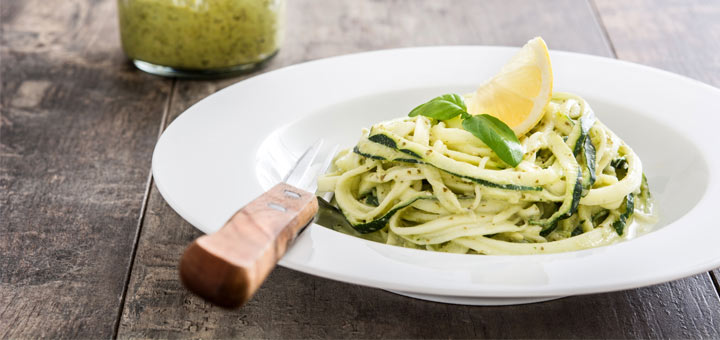 Lemon Zucchini Noodles With Avocado & Cashew Cheese