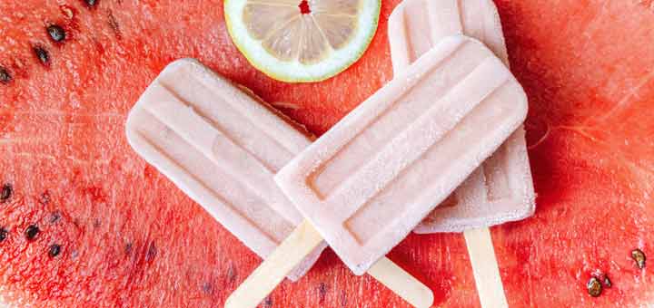 Frozen Watermelon Pops With Cucumber & Lime