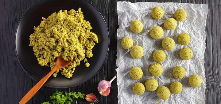 Raw Falafel With A Lemon Garlic Aioli