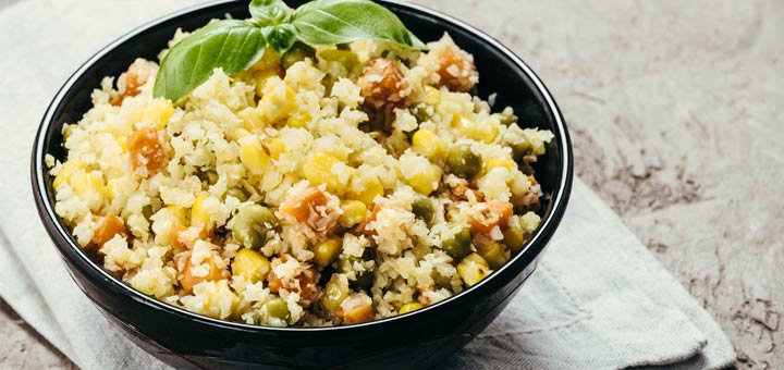 Cauliflower Fried Rice With Veggies And Pineapple