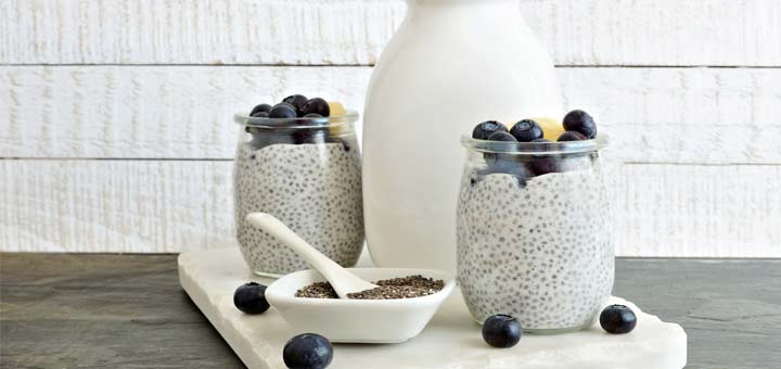 Quick And Easy Banana Blueberry Chia Pudding