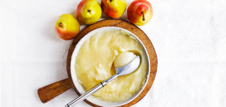 Rosemary Infused Pear Sorbet