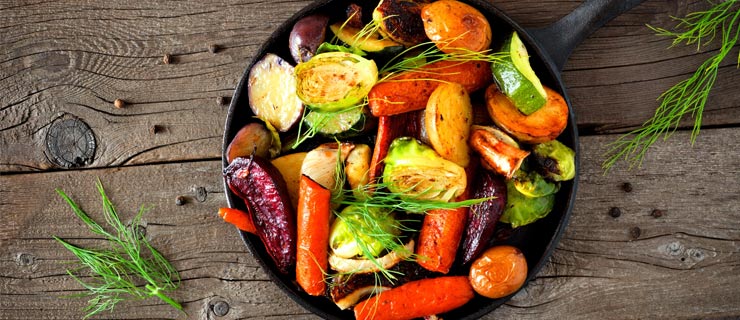 Autumn Roasted Vegetables With Apples & Pecans