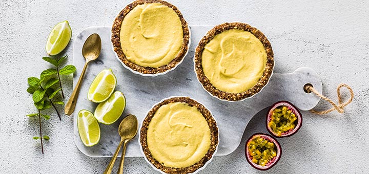 Avocado Mango Lime Mousse Tarts