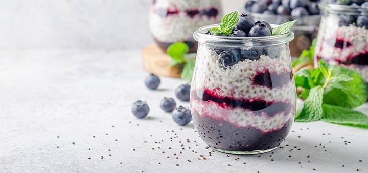 Blueberry Coconut Chia Pudding
