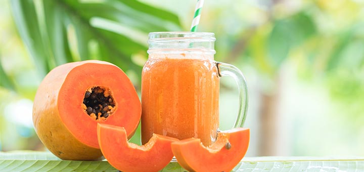 Tropical Papaya Passion Smoothie