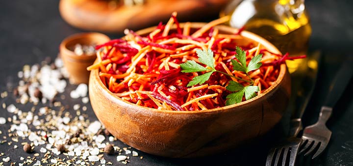 Shredded Beet And Carrot Salad
