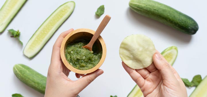 DIY Cucumber Mint Sugar Scrub