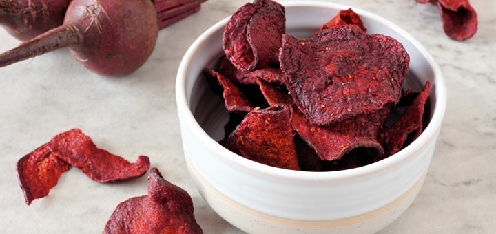 Raw Vegan Dehydrated Beet Chips