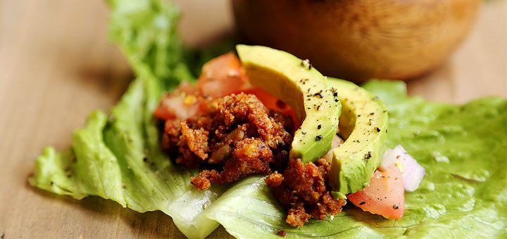 Raw Tacos With Salsa And Avocados