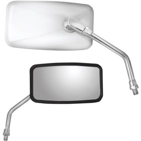 Parts Unlimited Universal Stainless Steel Cruiser Mirror - Rectangle - Chrome - Left/Right