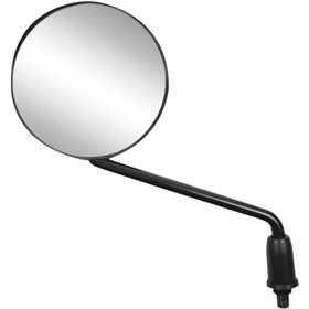 Parts Unlimited Universal Mirror - 0640-1479 - Round - Black - Left/Right