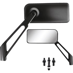 Parts Unlimited Universal X-Treme Designer Mirror - Rectangle - Black - Left/Right