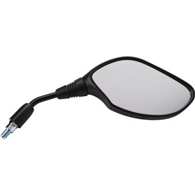 Parts Unlimited Dual Sport Mirror - Oval - Black - Right