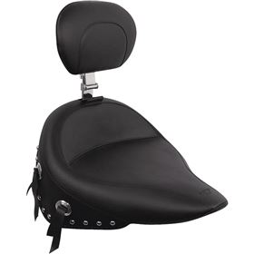 Mustang Wide Touring Studded Solo Seat With Driver Backrest